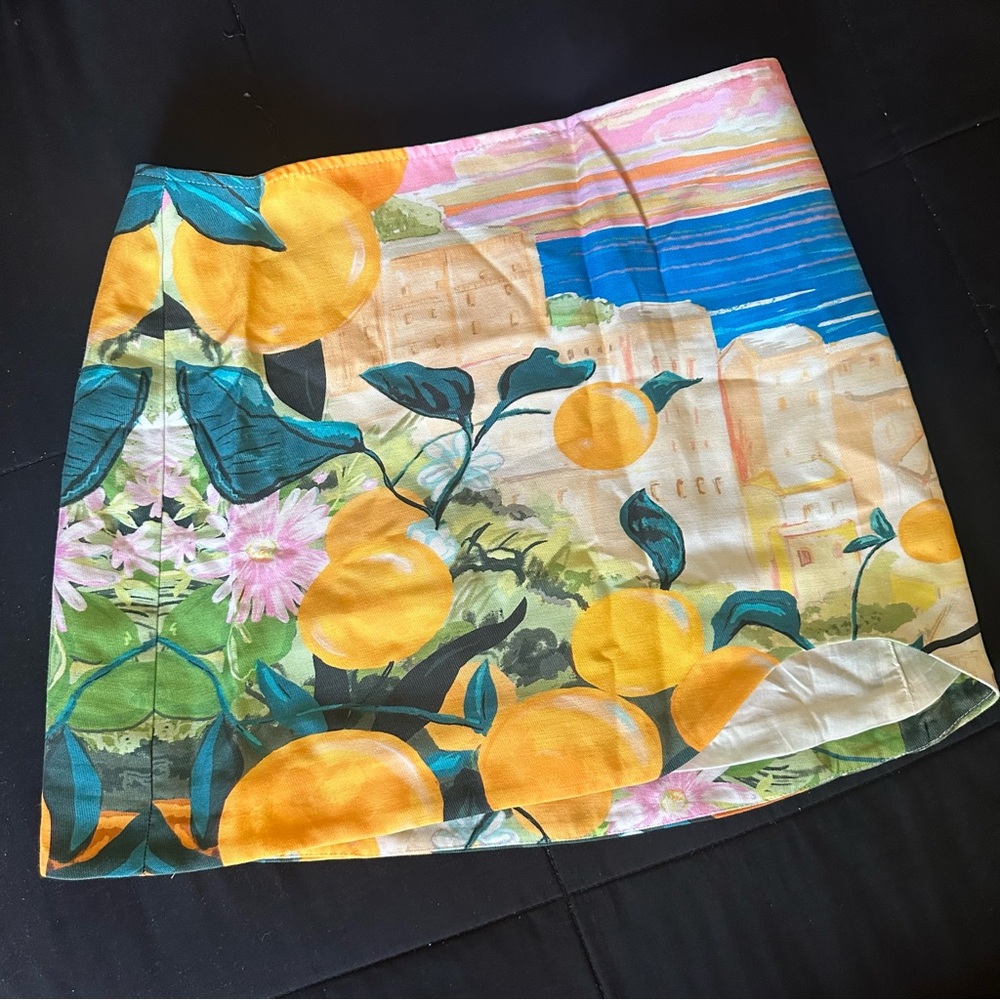 H&M lemon print skirt